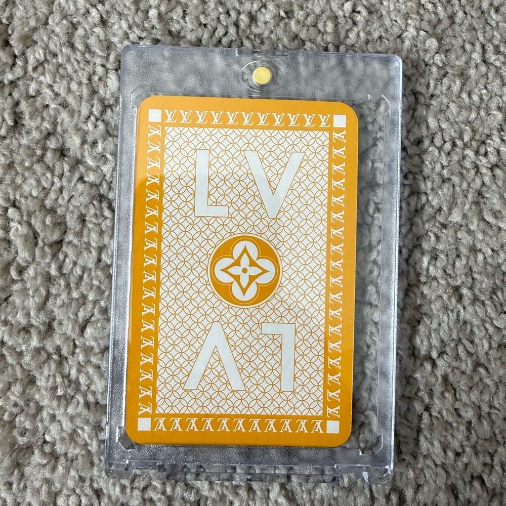 Louis Vuitton Yellow Playing Card